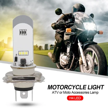 1 Бр. H4 LED Лампи За Мотоциклети 6000 До Hi/lo Лъч 3030 6SMD Мото LED Скутер ATV Мото Аксесоари Противотуманная Фаровете Универсална