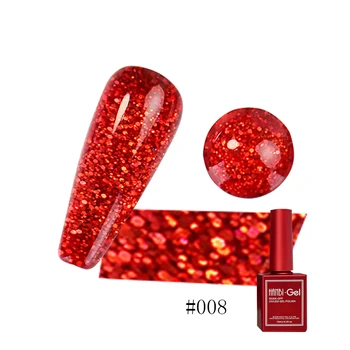 15 мл Блестящ Гел-Лак За нокти Red Series New Year Soak Off, UV Led Гел-Лак За Дизайн на Ноктите С Всеки Цветен Основни Горния Слой на