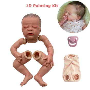 19 Инча(А) А) Новороденото 3D Комплект За Рисуване Reborn Baby Doll Мухъл С Косата и Миглите Добави Магнит за По-Реалистично е Лесна Играчката 