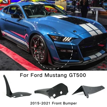 2015-2021 За Ford Mustang GT500 Стил Предна Броня под Ъгъл, заден Спойлер, Крило Сплиттеры Матово Черно ABS