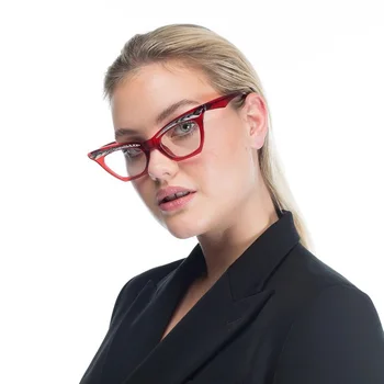 2022 Нови Модерни Оптични Анти-сини Очила Дамски Реколта Секси Прозрачни Очила с Кошачьим Око Женски Компютърни Очила Oculos