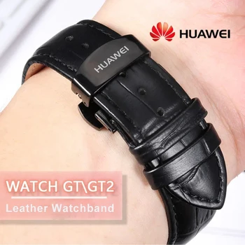 22 мм Оригинална кожена Каишка За Huawei Часа HUAWEI Watch GT2 46 мм висок Клас Каишка За Huawei GT2 Pro GT 3 46 мм Гривна