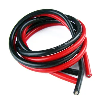 5 Метра кабел за Висока силикон Провод10 12 13 14AWG 16 18 20AWG 2,5 м червено и 2,5 м, черен кабел с високо качество