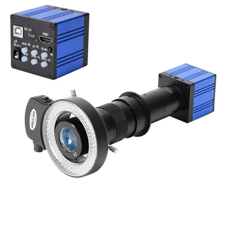 51MP 1080P Микроскоп, Камера 180X C-Mount Обектив HDMI USB Промишлен Електронен Дигитален Микроскоп за Ремонт на Телефони Запояване печатни Платки