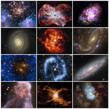 5D САМ Абстрактна Пълна Картина на Диамантена Galaxy Неяснота на Вселената Диамантена Бродерия Космически Пейзаж Декор Хол Стенни Рисувани Ръчно изработени