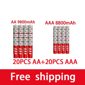AAA + AA акумулаторна AA от 1,5 9800 ма - 1,5 ААА 8800 mah алкални батерии фенерче играчка часовници MP3 плейър, безплатна доставка