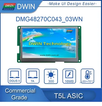 DWIN 4.3-инчов 480x272, TFT LCD дисплей с сензорен екран HMI дисплей Smart HMI Екран