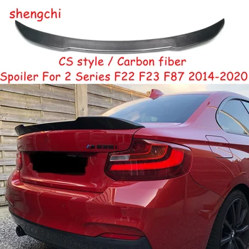 F22 CS Стил Спойлер за BMW 2 Series F23 F87 M2 M2C M Sport Coupe 2014-2020 Въглеродни Влакна, Заден Спойлер на Багажника Зареждане на Устните Крило на Устните
