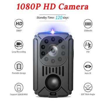 Full HD Мини Камера 1080P за Нощно Виждане Камера за Движение DVR Micro Camares Sport DV Видео Малка pocket video camera PIR За Дома Espia Spy