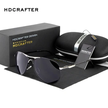 HDCRAFTER Маркови Дизайнерски Поляризирани Слънчеви Очила за Мъже Готини Слънчеви Очила Мъжки UV400 Защитни Очила и Аксесоари За Мъже