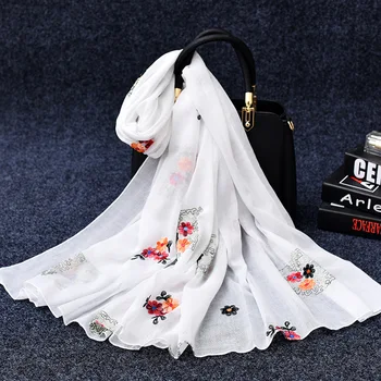 J1315 2019 Модерен красив женски шал, копринен шал