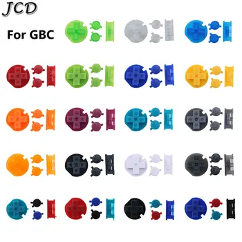 JCD 19 цвята Бутони A B с бутони за включване, изключване захранване на Клавиатурата, за Gameboy Цветен набор от цветните бутони на GBC за бутоните GBC D-Pad A B.