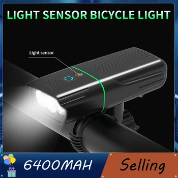 Jumpingfish 5200 / 6400 mah Велосипеден фенерче с 3 LED TH2 Велосипеден Предния Фенер USB Заряжаемая Велосипедна светлината на Прожекторите като Power Bank