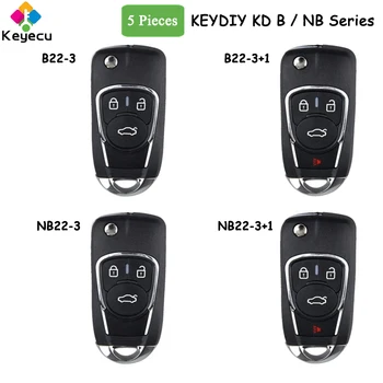 KEYECU 5 броя серия Б NB KD дистанционно управление B22-3 B22-3 + 1 NB22-3 NB22-3 + 1 за KD900 KD900 + URG200, KEYDIY Универсален KD Дистанционно авто ключ