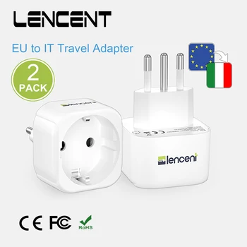 LENCENT 2 БР. Адаптер за Пътуване EU to IT Защита От Претоварване Стенно Зарядно Устройство Европейската Вилица В Италия Адаптер за Пътуване / Home