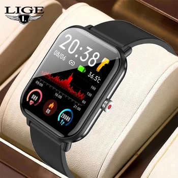 LIGE 2022 Смарт Часовници За Мъже Потребителски Циферблат на Сърдечния Ритъм Уреди За Измерване на Кръвното Налягане Часовници IP68 Водоустойчив За Жени Smartwatch За Мъже За Android и IOS