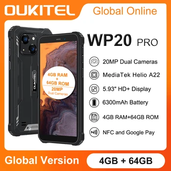 Oukitel WP20 Pro Издръжлив Смартфон с Android 12 6300 ма 4 + GB 64 GB 5,93 