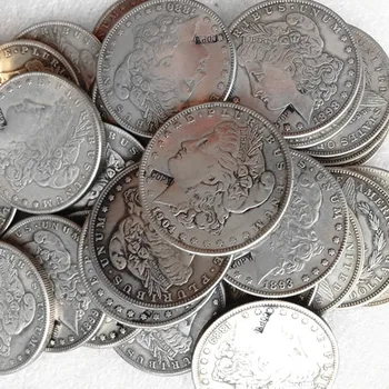 US 28шт Долара Морган 1878-1921 Различни Дати 'S' Монетная Марка със сребърно покритие Копия на Монети с Високо Качество