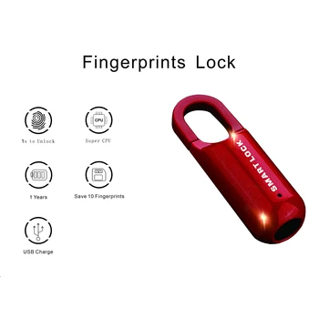 Акумулаторна Мини Умен Заключване за Пръстови Отпечатъци модерен Биометричен Бесключевой USB Заключване С Чип Противоугонный Багажното кутия чанта за заключване на пръстови отпечатъци
