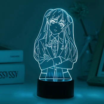 Аниме RGB Светлина Какегуруи Манга е Хазартна Игра Фигурка Джабами Юмеко Декор на 3D Luces Детски Подарък За Инсталиране на Фигурки Led нощна светлина