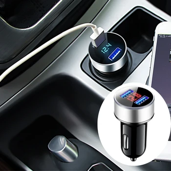 Двойно USB зарядно за кола 3,0 бързо зареждане на запалката Led дисплей за Volkswagen VW Polo Golf 4 5 6 7 Jetta MK5 MK6 ПОЛО