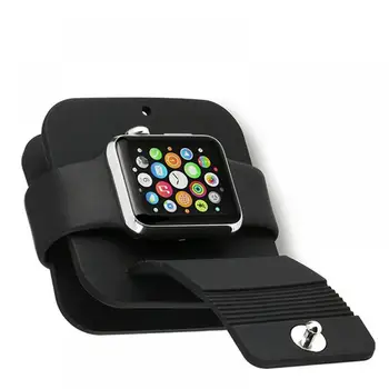 За Apple Watch Скоростна База за apple Watch 4 Силиконова Поставка за Ликвидация Зарядно кабел и Зарядно устройство Държач на Кабела в Чантата си за iwatch 38 мм 42 мм