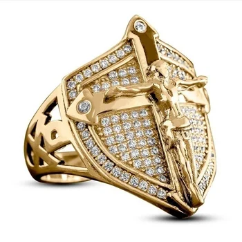 Златен Щит пръстен на Исус западната култура творческо пръстен