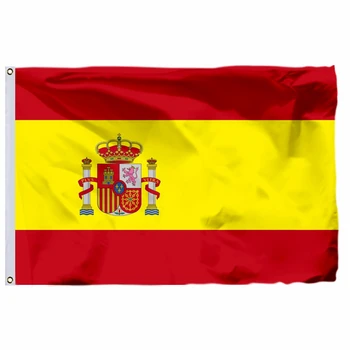 Испания Испански Флаг 120x180 см 100D Полиестер Знамена 60x90 см 21x14 см Национален Банер на Страната За Декорация на Дома 3X5 ФУТА 90X150 см