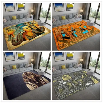 Културата на Древен Египет 3D Подложки за Хола Ретро Декоративни Подложки Подложка за Спалня и за Баня Външен Килим Подложка за Дома