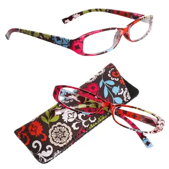 Нов Модерен Принт на Цветчета, Подходяща Чанта за носене на Очила За четене + 1,00 ~ + 4,0 Диоптъра Очила За Грижа За Очите