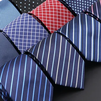 Нова Мъжка Вратовръзка, Модерни Вратовръзки, Класически Мъжки Шарени Тъмно сини Сватбени Вратовръзки, Жакард Тъкани Мъжки Обикновена Вратовръзки на Точки, Вратовръзка, Подарък