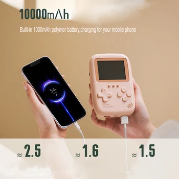 Преносим Портативен Плейър Слот С 10 000 mah-Power Bank е 2,8 Инча видео игра Двойно USB Изход Мини Преносим Плейър Слот