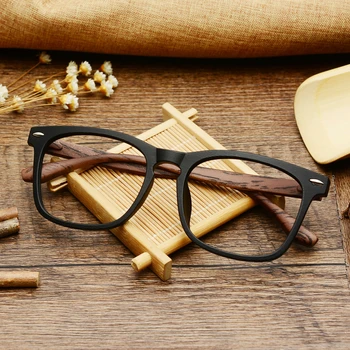 Ретро Свръхлеки мъжки и дамски рамки за очила Имитация на дърво Декоративни рамки за очила, Оптични рамки за очила 98028