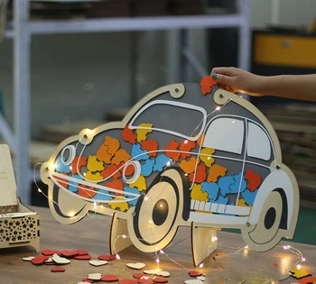Сладък Дизайн На Автомобила Персонализация Безкрайност Сватбена Книга За Гости Самолет Детски Душ Парти Алтернативен Рожден Ден На Поръчка Dropbox