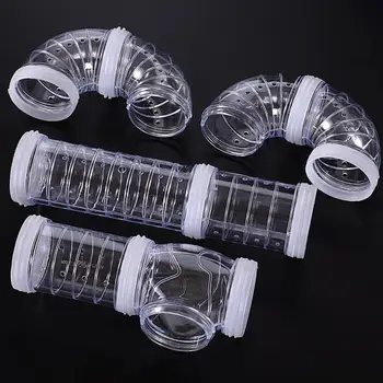 Хамстер Сам Прозрачни Тръби, Устойчиви към укусам Лесна Инсталация Свързани Външни Тунели Играчки Клетка Аксесоари