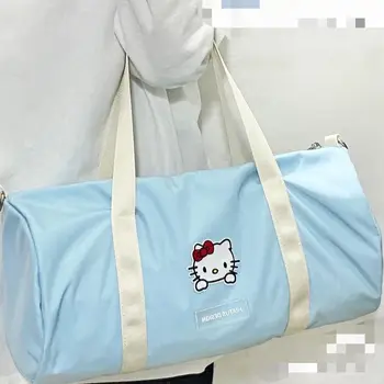 Чанта Sanrio Hello Kitty, Ежедневни Лека Чанта За Фитнес В Спортен Стил, Найлонова Чанта През Рамо, Женствена Чанта За Йога С Голям Капацитет