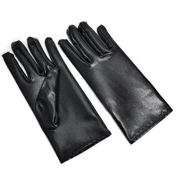 Черни Ръкавици за Cosplay От Изкуствена Кожа, Ръкавици За Военен Парад, Ръкавици За изказвания, Кожени Ръкавици, Мъжки И дамски Ръкавици